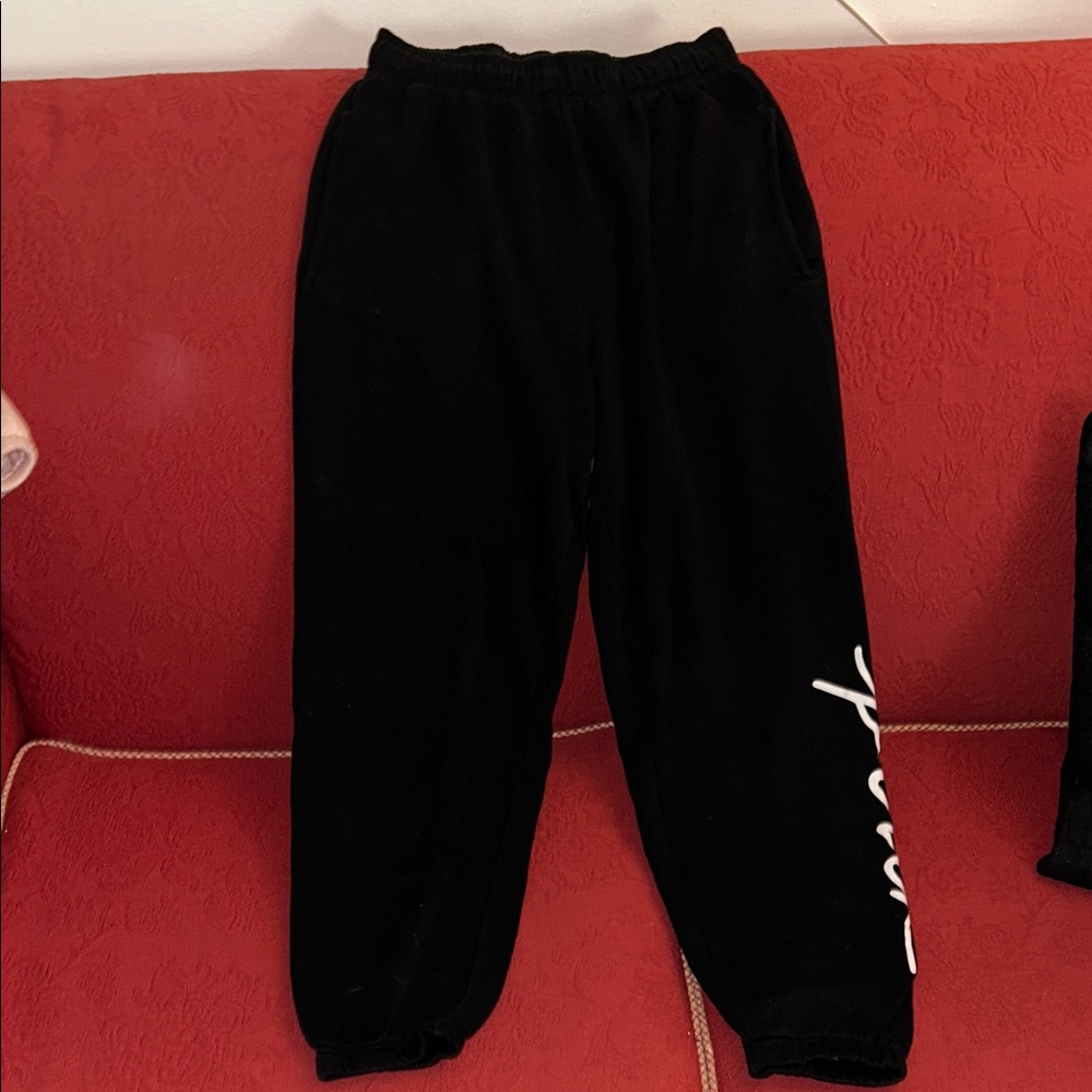 PINK Victoria's Secret Black Sweatpants, Size Small - Picture 2 of 5